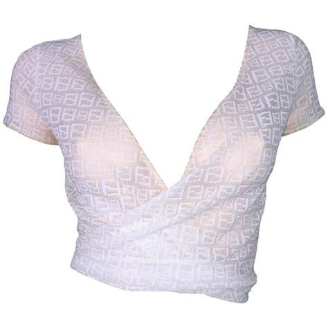 sheer fendi top|Women's Fendi Designer Crop Tops .